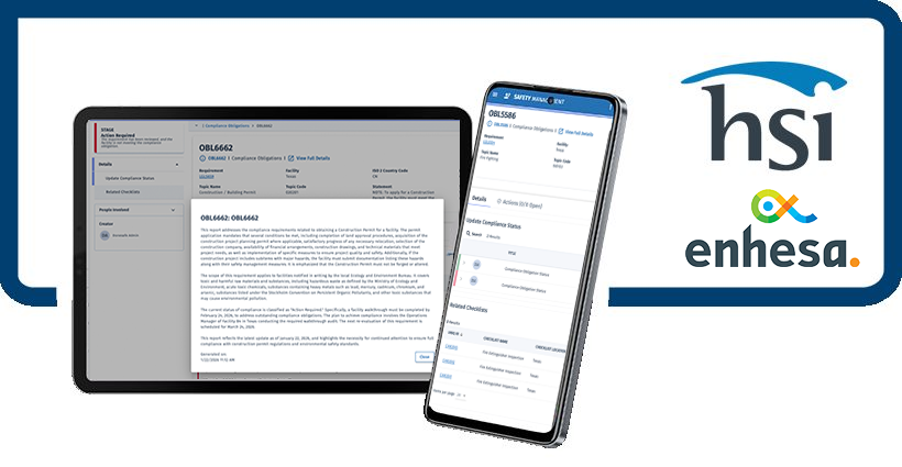 HSI Announces Strategic Partnership with Enhesa to Expand Regulatory Compliance Software Offerings
