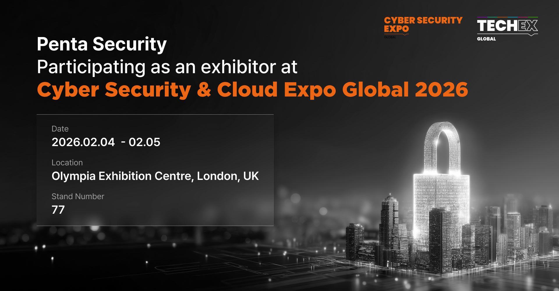 Pentasecurity to Exhibit at Cyber Security & Cloud Expo Global 2026 in London